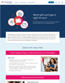 Gift Card Types