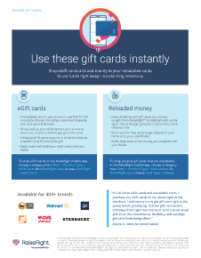 eGift Card & reloadable