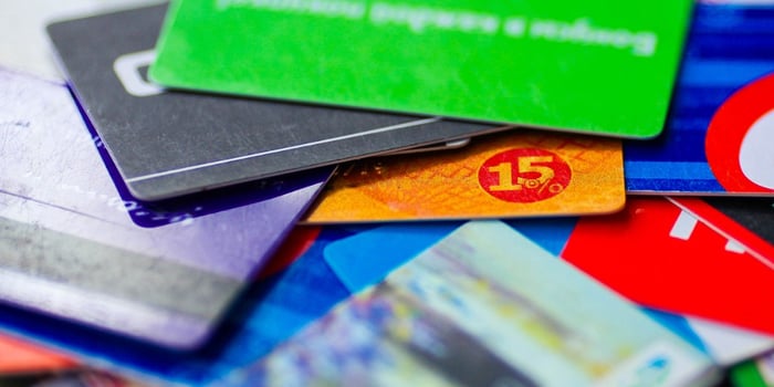 focus-on-the-card-with-a-15-discount-lots-of-discount-discount-cards-picture-id1308558939