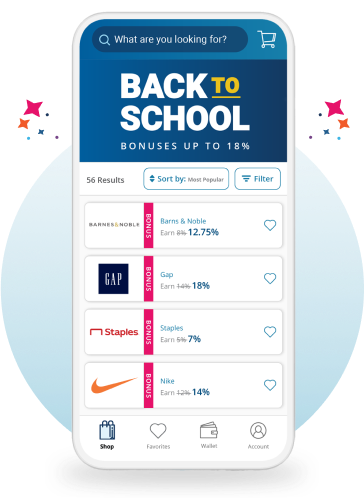 RaiseRight app seasonal offers like Back to School bonuses