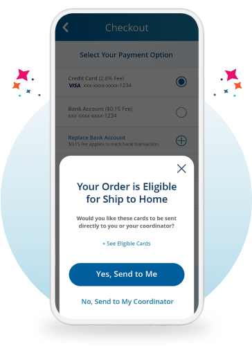Ship to Home option in the RaiseRight app